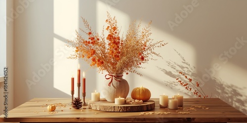 Fall seasonal decor featuri...