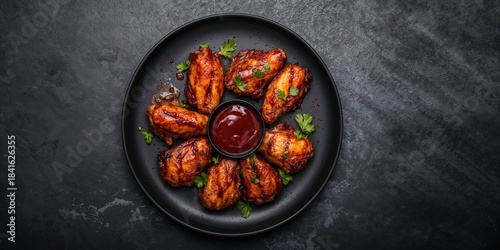 Grilled spicy chicken wings...