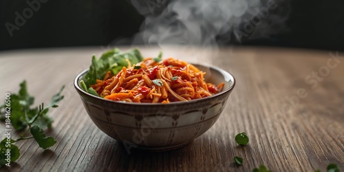 Fermented cabbage kimchi in...