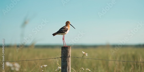 Black-tailed godwit in bree...