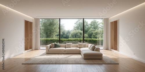 Modern bright living room w...