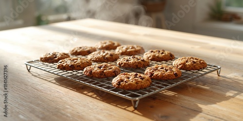 Cooling rack with freshly b...