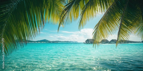 Tropical ocean scene with c...