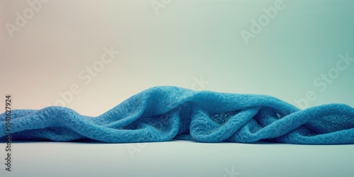 Soft blue felt surface with...