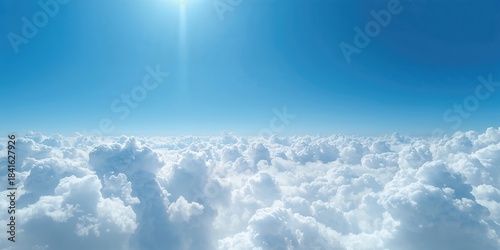 Blue sky and white clouds f...
