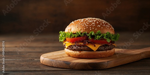Homemade veggie burger in a...
