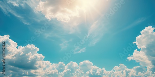 Blue summer sky with clouds...