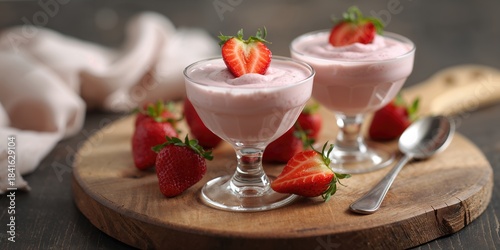 Tofu and strawberry mousse ...