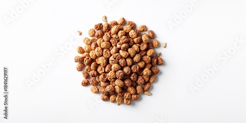 Colored cat food isolated o...