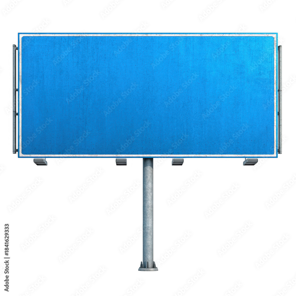 Fototapeta premium Blank billboard isolated on transparent background