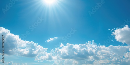 Blue sky and white clouds d...