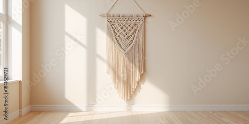 Macrame wall hanging displa...