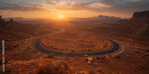 Drone footage of a Utah des...