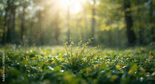 Background with green and y...