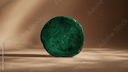 Malachite gemstone with opa...