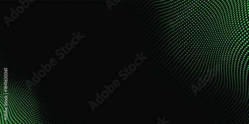 Abstract black background and green ball. Design vector ilustration. eps 10