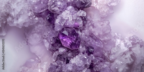 Amethyst background with se...