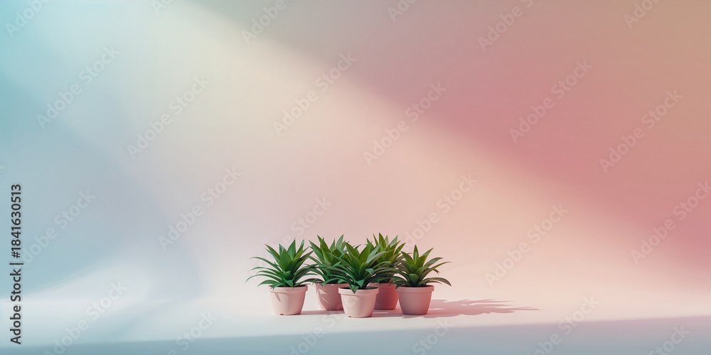 Fototapeta premium Decorative cupcake with multicolored frosting on a patterned plate, ideal for dessert menu layout, food presentation