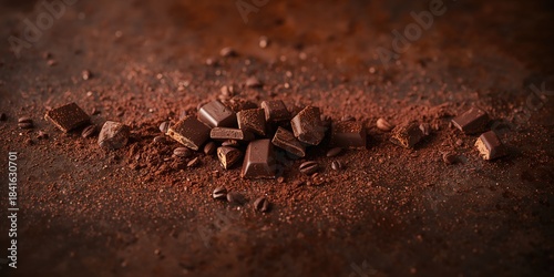 Dark chocolate and cocoa po...
