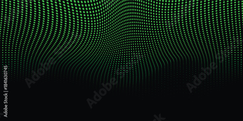 Abstract black background and green ball. Design vector ilustration. eps 10