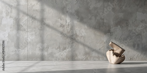 Gray textured wall backgrou...