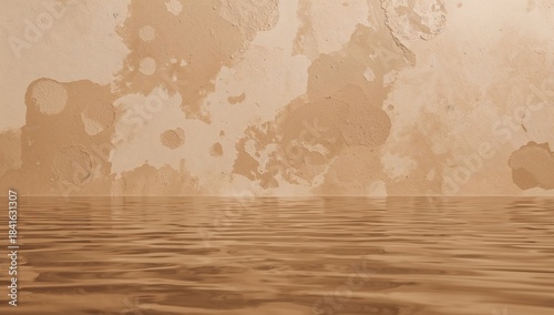 Water reflection on a rough...