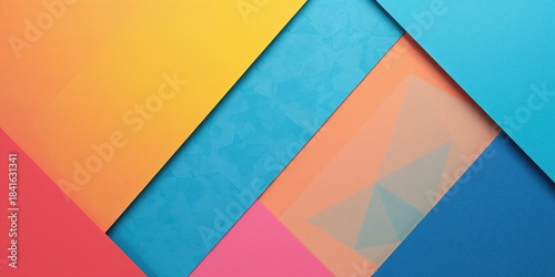 Abstract multicolored paper background for graphic design projects, useful as a vibrant layout backdrop