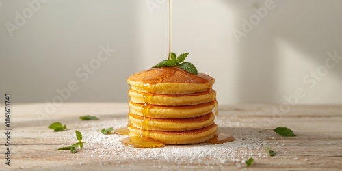 Corn-filled pancake with cr...
