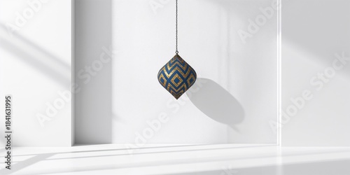 Modern pendant with zigzag ...