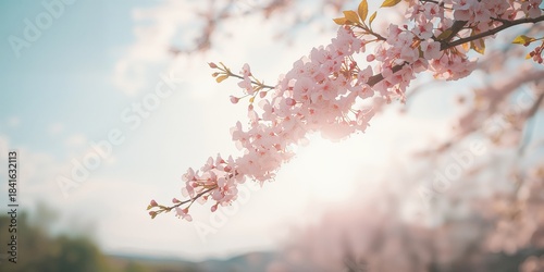 Springtime cherry blossom d...