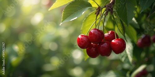 Close-up of cherry berries ...
