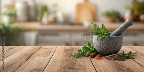 Herbs and spices ground in ...