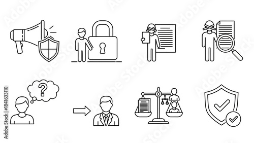 A comprehensive outline depicting complex business legalities and security protocols for data