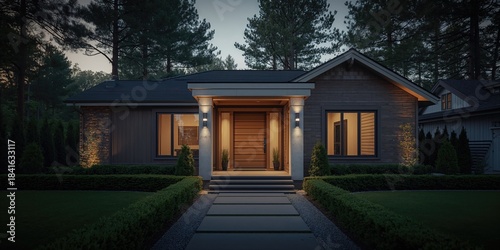 Contemporary bungalow with ...