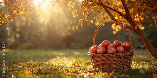 Apples arranged in a basket...