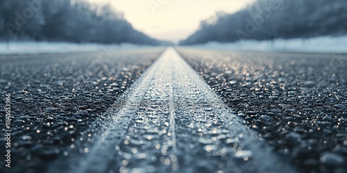 Close-up of a road with gla...