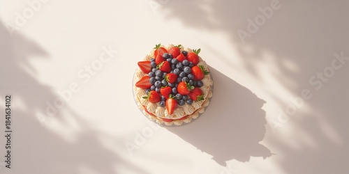 Cake basket with fresh blue...