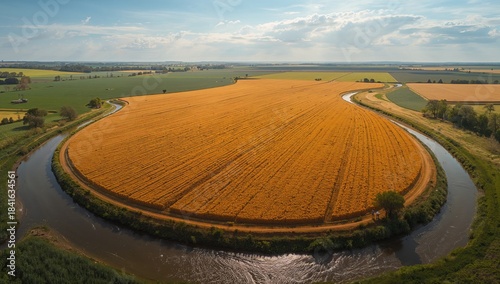 Birds-eye perspective of fa...