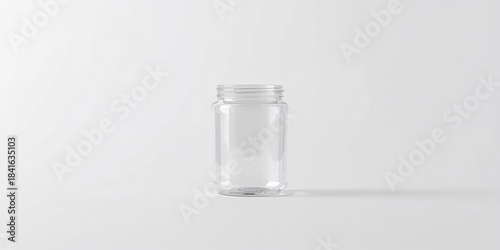 Empty transparent plastic j...