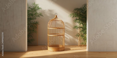 Bamboo basketry used as a b...