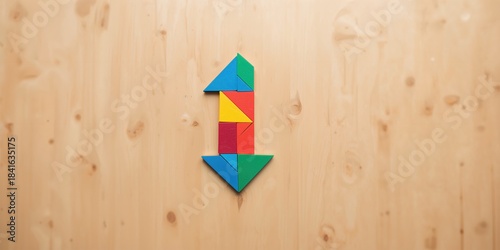 Colorful tangram puzzle in ...