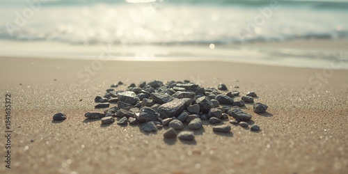 Seashore crushed stones ser...