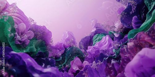 Purple and green textured f...