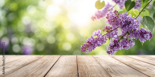 Fototapeta Naklejka Na Ścianę i Meble -  Lilac lavender flowers arranged on a table, highlighting summer floral display for nature-inspired decor