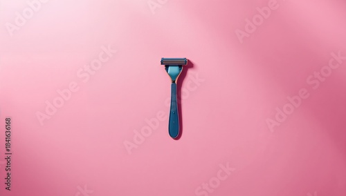 Top-down view of a blue raz...