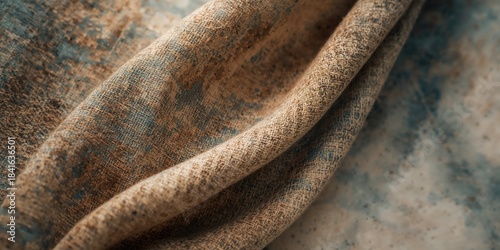 Detailed view of woven fabr...