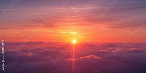 Vibrant sunrise with a mult...