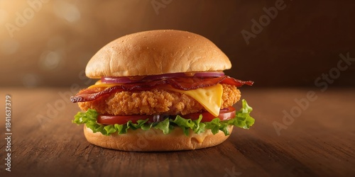 Crispy chicken sandwich wit...
