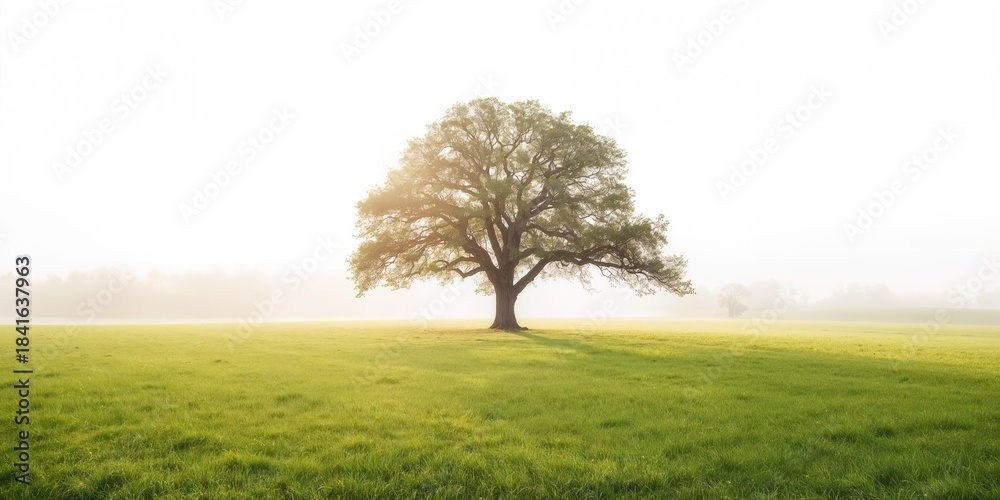Naklejka premium Dense green foliage forming a backdrop for environmental conservation efforts