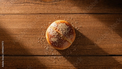 Poppy seed-topped bread rol...